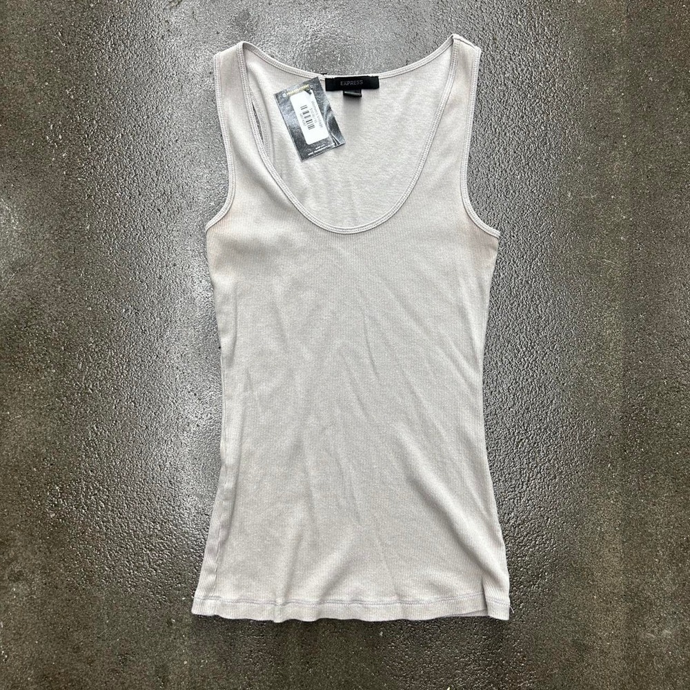 Express Y2k Cream glittery Size Medium tank top